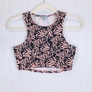 Charlotte Russe Coral Blue Crop Top